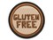 Gluten Free Multi-Color Embroidered Iron-On or Hook & Loop Patch Applique
